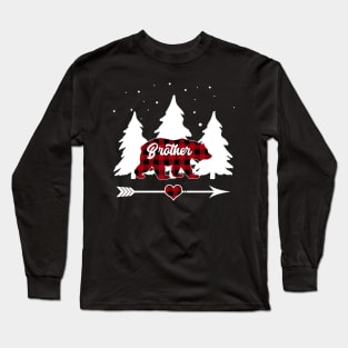 Brother Bear Buffalo Red Plaid Matching Family Christmas Long Sleeve T-Shirt